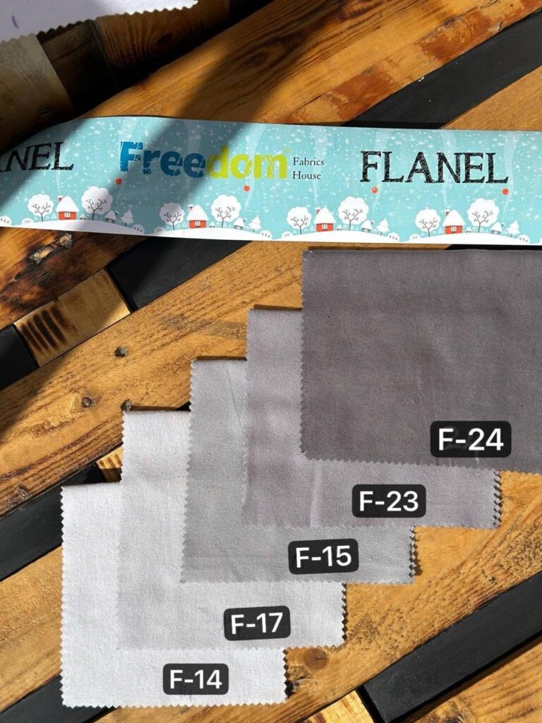 Зразки фланелевої тканини Freedom Fabrics House у різних сірий відтінках, тканина на відріз.